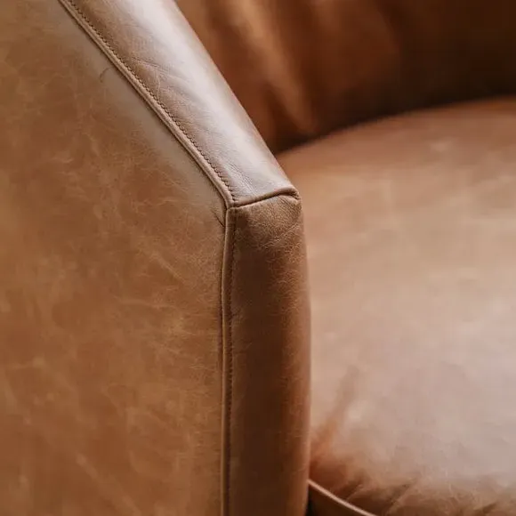 Belmont Leather Tub Chair - Brown alternate view