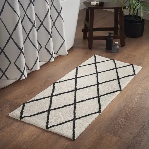 Berber Bath Runner - Black, Polycotton product