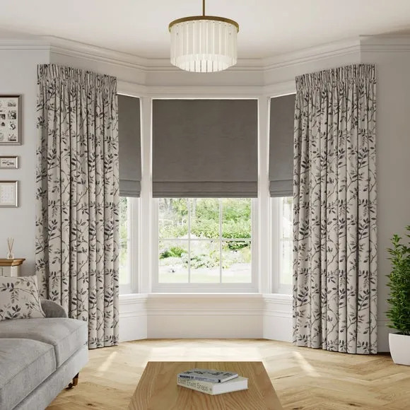 Made to Measure Curtains - Denim, Floral alternate view