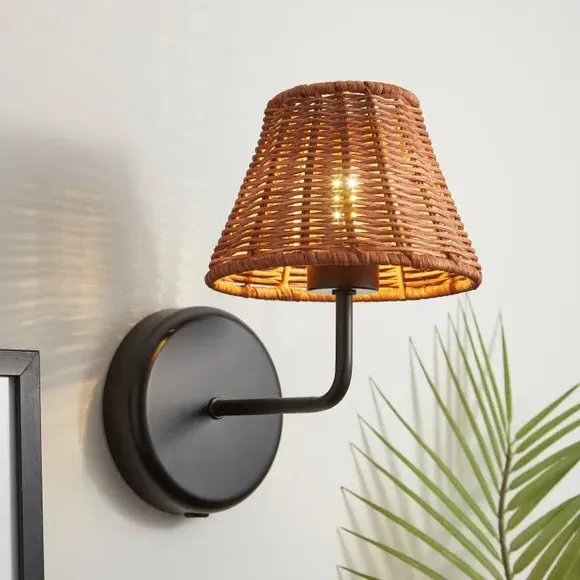 Betsy Rattan Easy Fit Pendant Shade - Walnut product