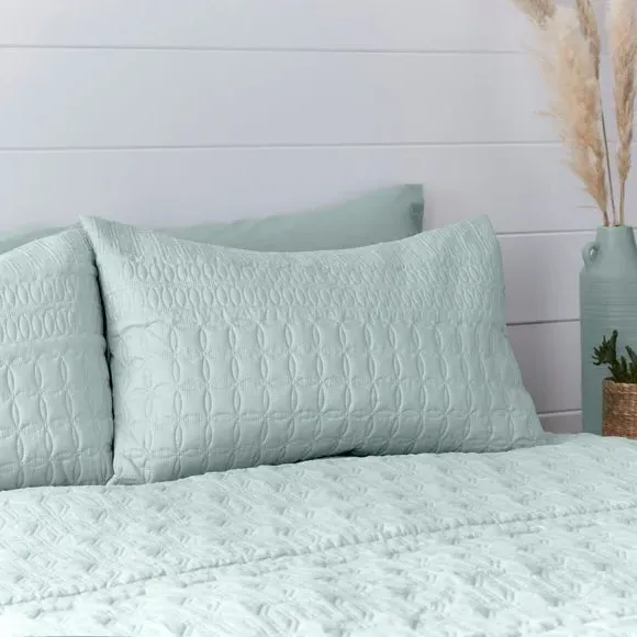 Billie Duvet Cover and Pillowcase Set - Sky Blue, Polyester alternate view