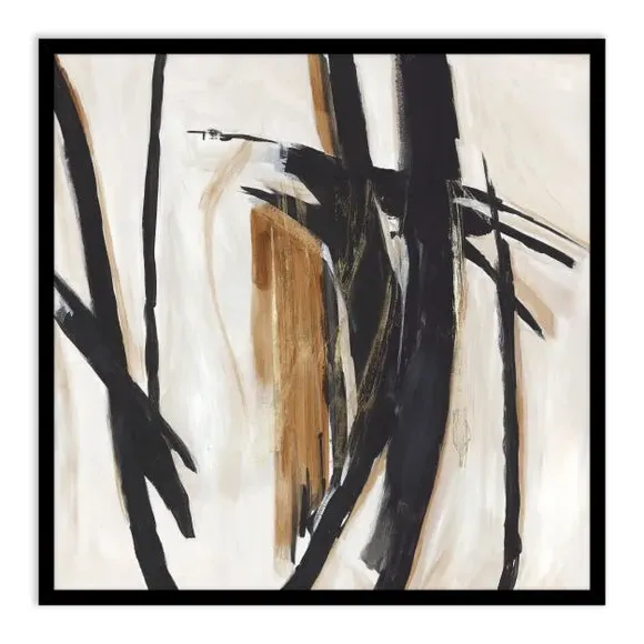Extra Large Framed Print - Black, Textured alternate view