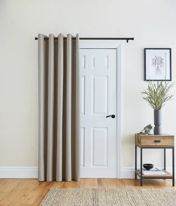 Blackout Eyelet Door Curtain - Linen, Polyester alternate view