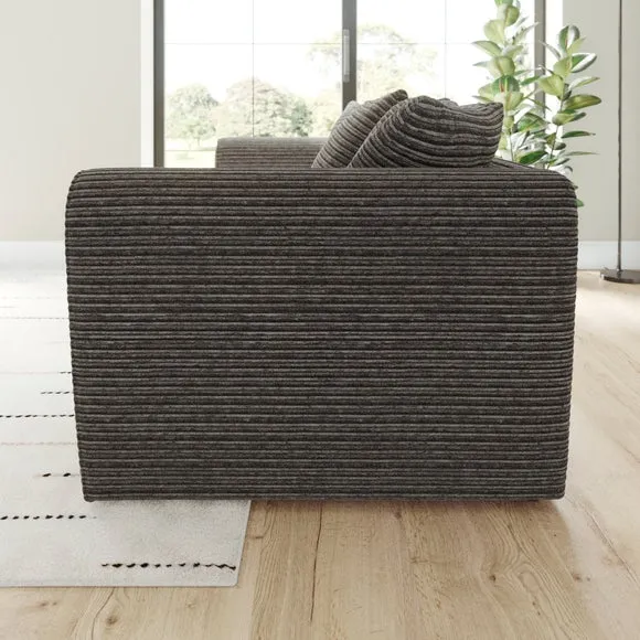 Blake 4-Seater Sofa with Roll Top Arms - Grey, Jumbo Cord alternate view