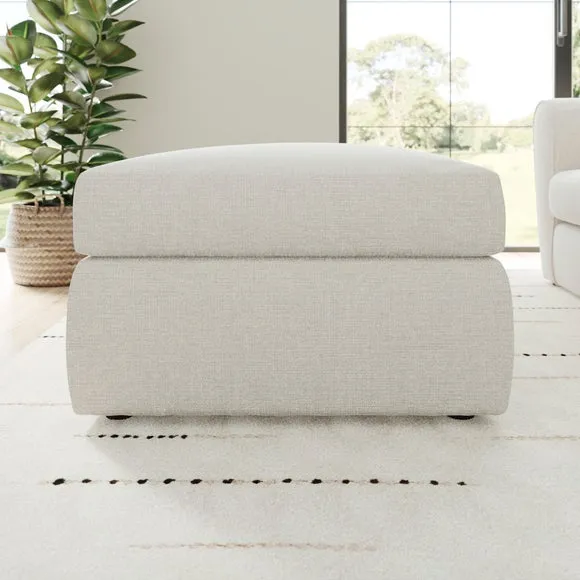 Blake Chenille Footstool - Natural alternate view