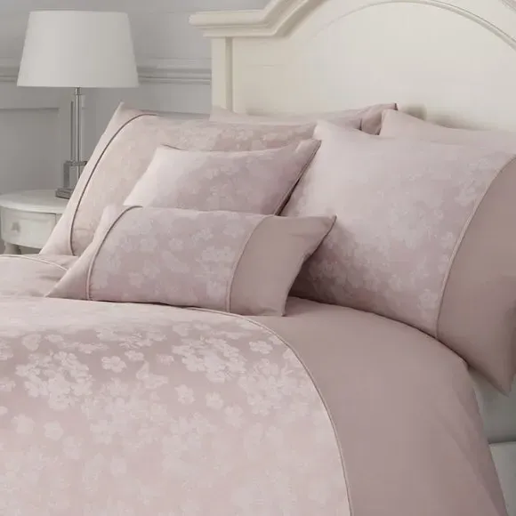 Serene Blossom Duvet Cover and Pillowcase Set - Blush Pink alternate view