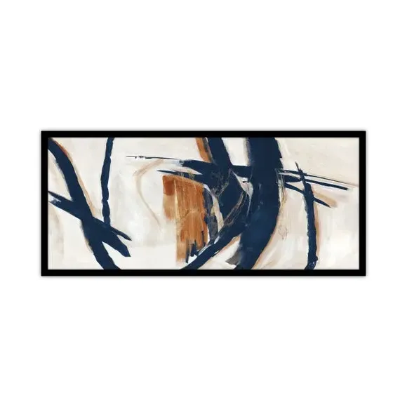 Abstract Framed Print - Blue alternate view