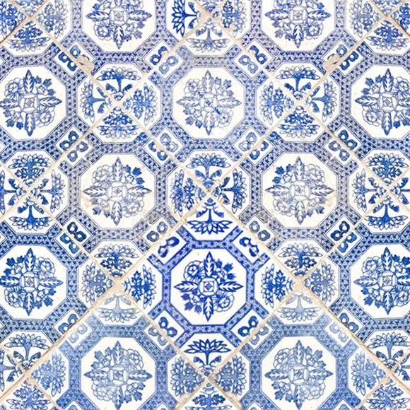 Mosaic Sticky Back Plastic - Blue, Vinyl alternate view