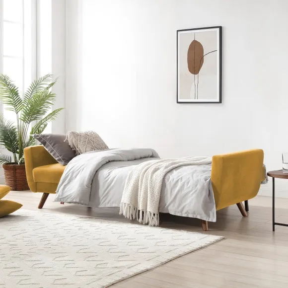 Bobby 3-Seater Sofa Bed with Click-Clack - Old Gold, Velvet alternate view