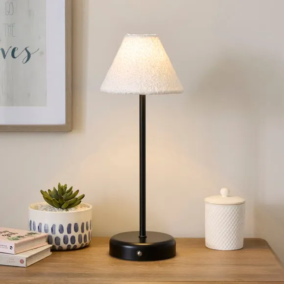 Boucle Tapered Lamp Shade - White product