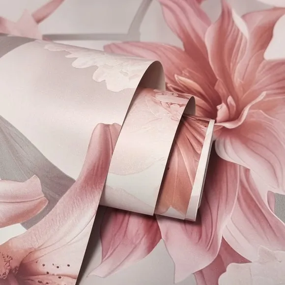 Bouquet Floral Wallpaper - Blush Pink alternate view