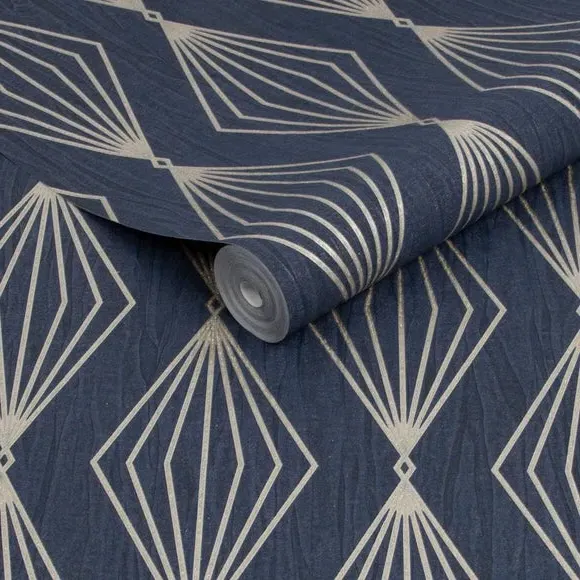 Geometric Wallpaper - Sapphire alternate view