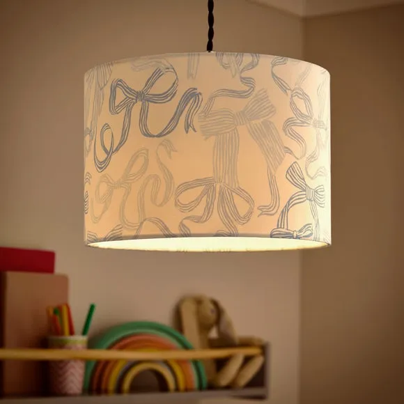 Bows Easy Fit Lamp Shade - Blue alternate view