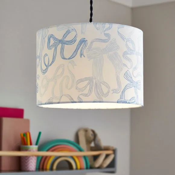 Bows Easy Fit Lamp Shade - Blue product