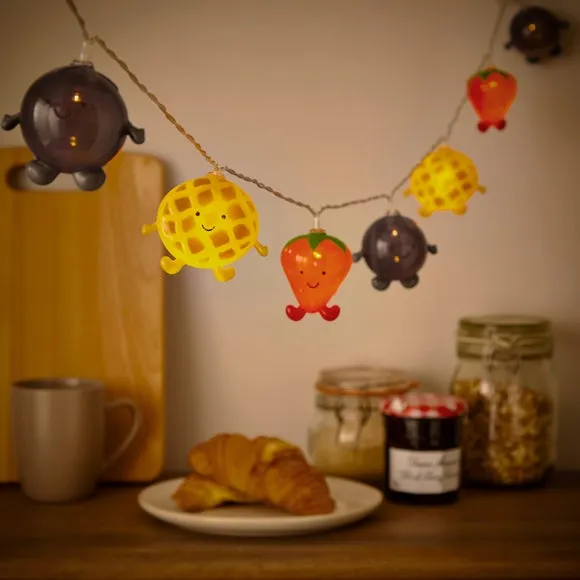 Breakfast Food 10 LED String Lights - Multicolor alternate view