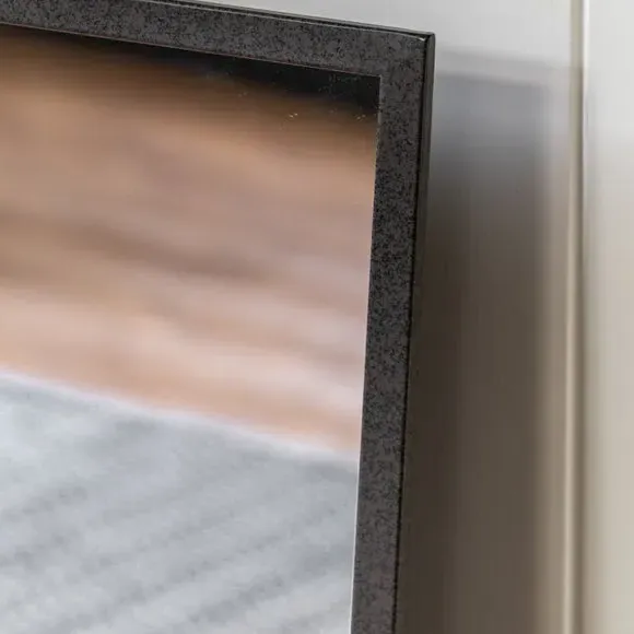 Bridling Window Square Wall Mirror - Black, Metal alternate view