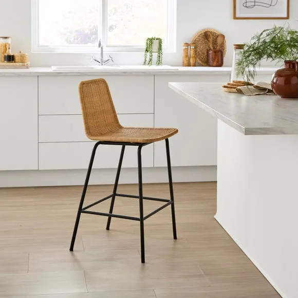 Brodie Counter Height Bar Stool - Natural, Rattan