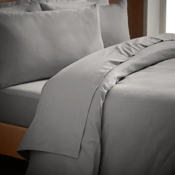 Brushed Cotton Flat Sheet - Dove Grey product