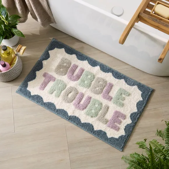 Bubble Trouble Bath Mat - Multicolor, Cotton product