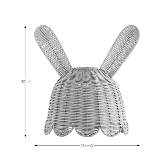 Bunny Pendant Shade Easy Fit - Apricot, Rattan by Dunelm, image 3