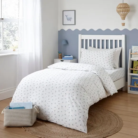By The Sea Fitted Bed Sheet - Light Blue, Organic Cotton alternate view