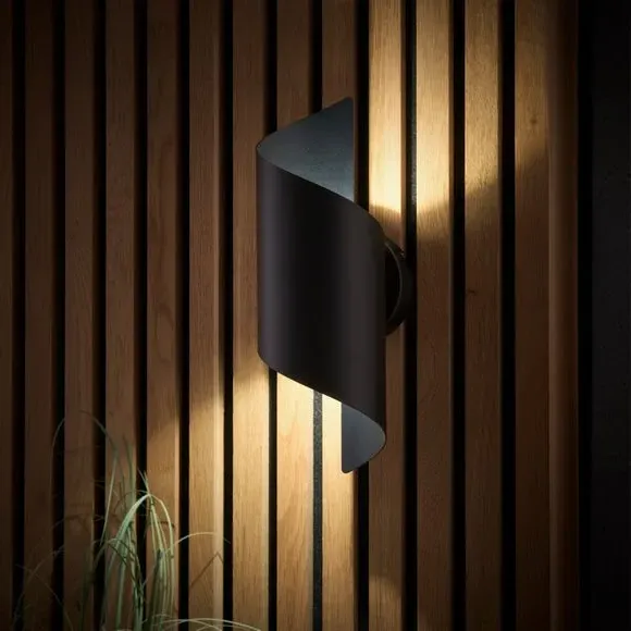 Caden Twist 2 Light Wall Light - Black alternate view