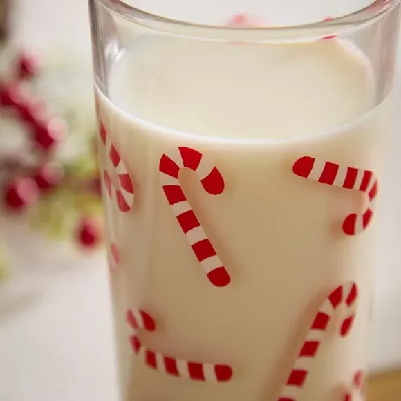 Candy Cane Decal Highball Glass - Clear alternate view