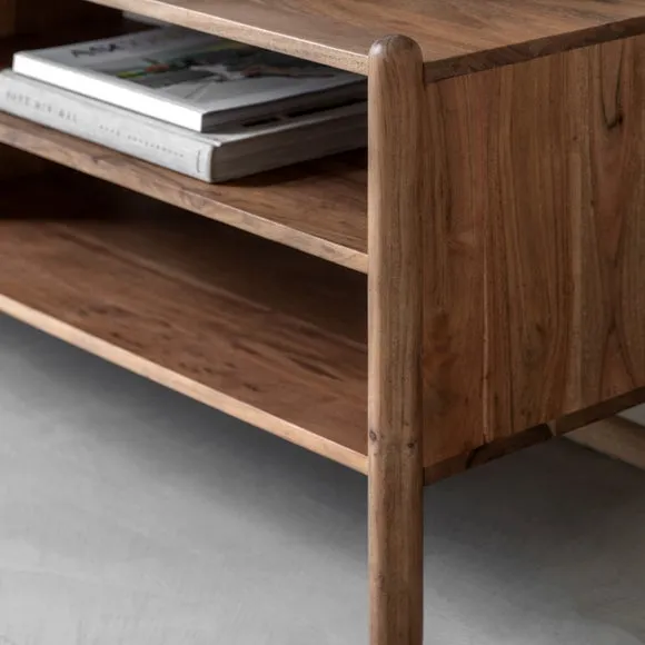 Canley TV Unit for TVs up to 65" - Natural, Mango Wood alternate view