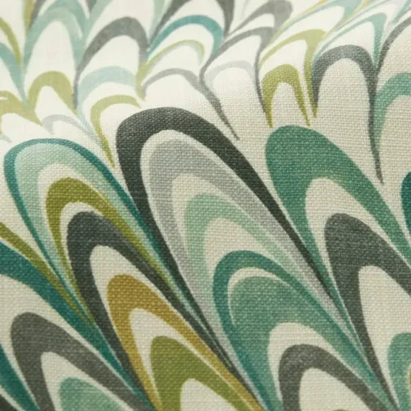 Roman Blind with Geometric Pattern - Moss, Cotton by Dunelm, alternate view