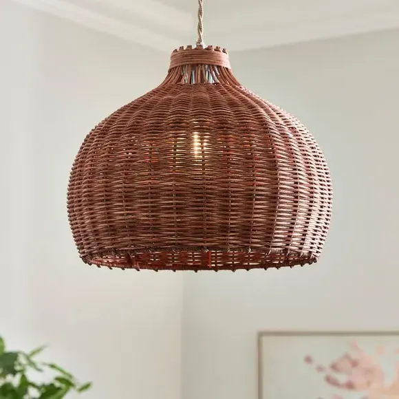 Carvelle Dome Pendant Shade - Walnut, Rattan product
