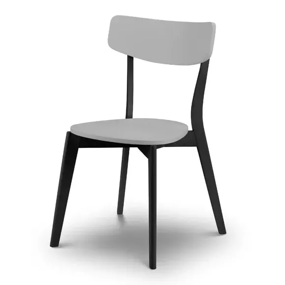 4-Piece Dining Chair Set - Grey, Hardwood alternate view