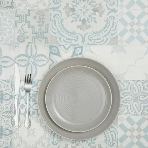 Casablanca PVC Fabric by the Metre - Duck Egg Blue alternate view