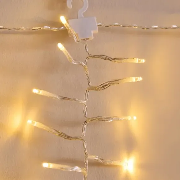 Cascading Willow Curtain String Lights - Clear alternate view