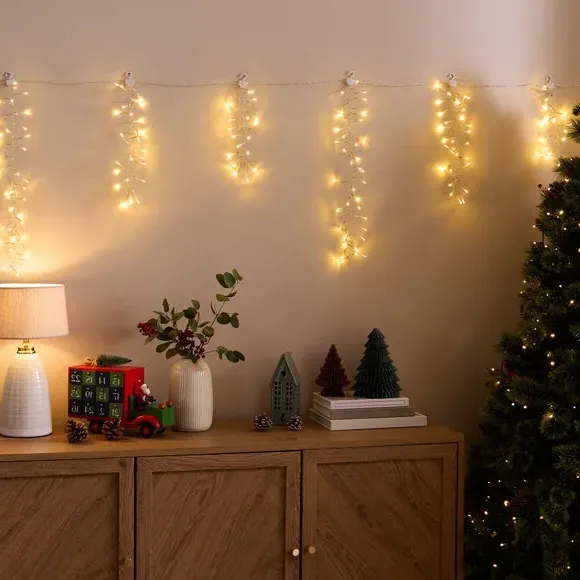 Cascading Willow Curtain String Lights - Clear product