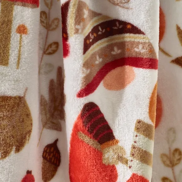 Woodland Gnomes Throw Blanket - Natural, Fleece alternate view