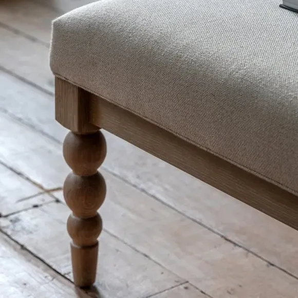 Boden Coffee Table with Bobbin Detail - Natural, Solid Oak alternate view