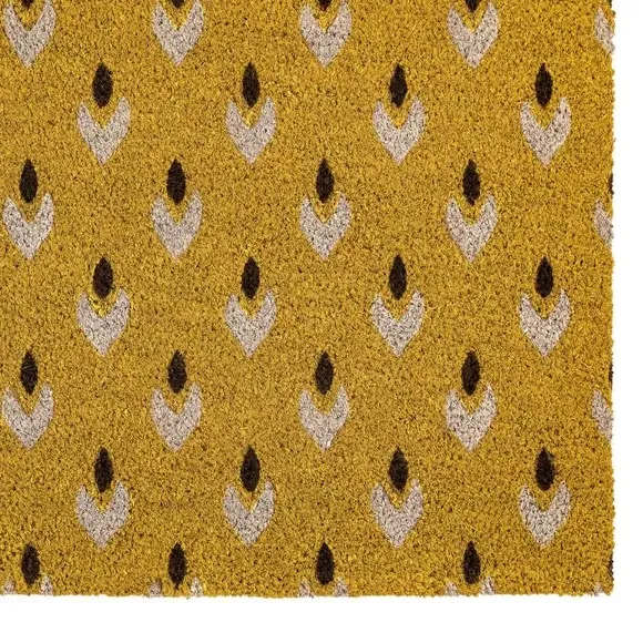 Geo Design Doormat - Yellow, Coir alternate view