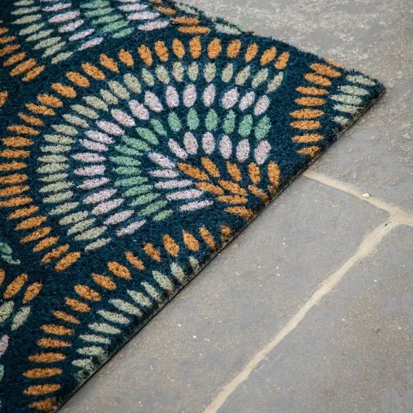 Rainbow Doormat - Navy, Coir alternate view