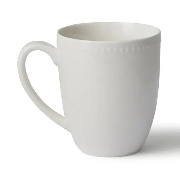 Ceramic Mug with Dot Design - White alternate view