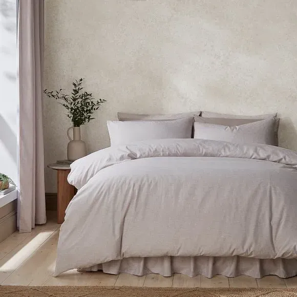 Chambray Duvet Cover & Pillowcase Set - Natural, Microfibre product