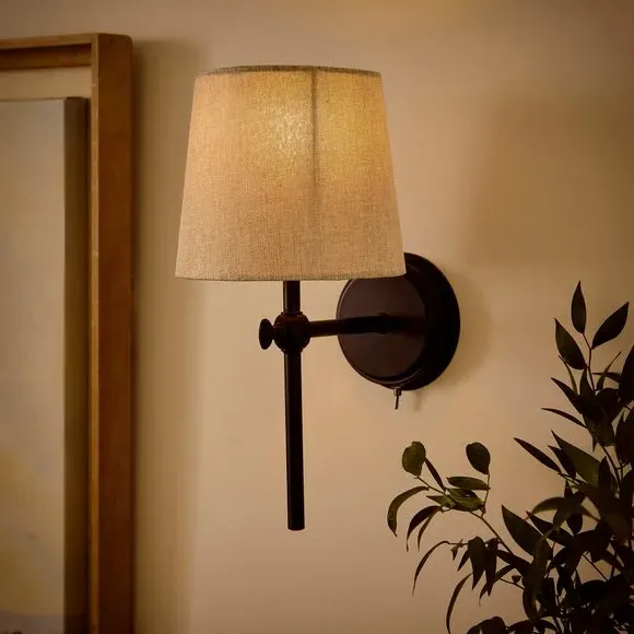 Charleston Wall Light with Toggle Switch - Black alternate view