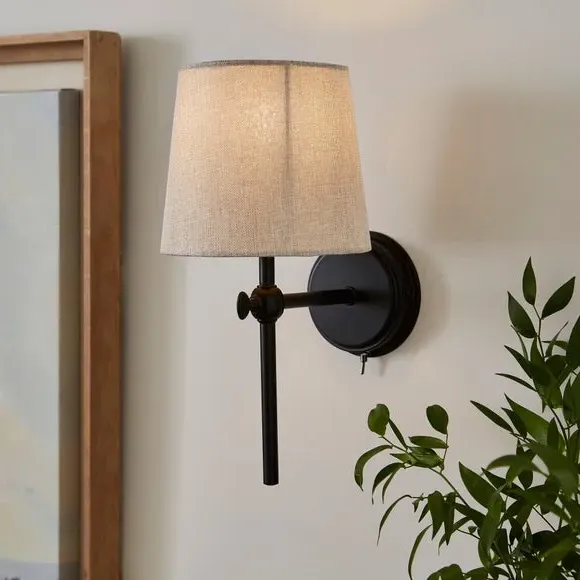 Charleston Wall Light with Toggle Switch - Black product