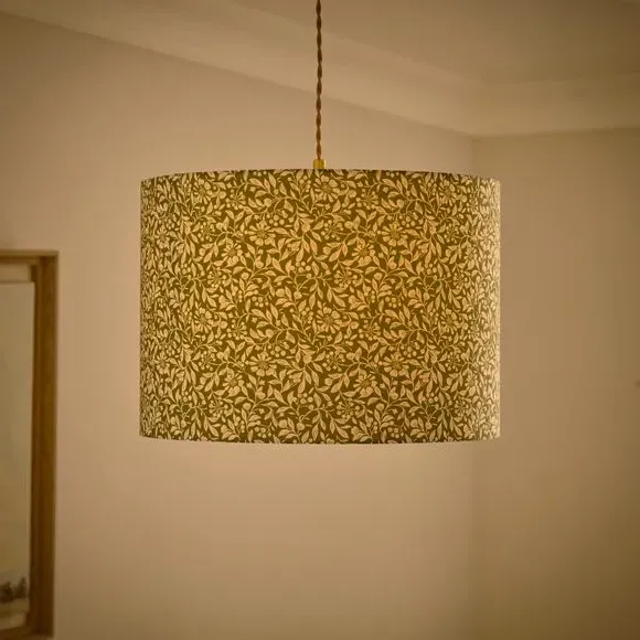 Chartwell Easy Fit Drum Lamp Shade - Green, Polyester alternate view