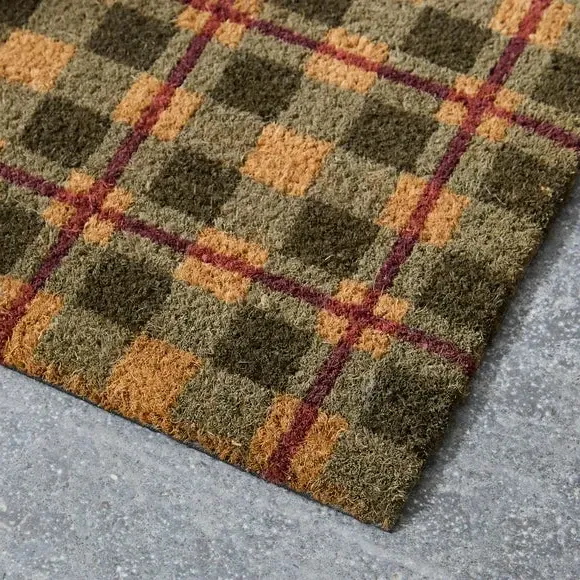 Check Coir Doormat - Multicolor alternate view