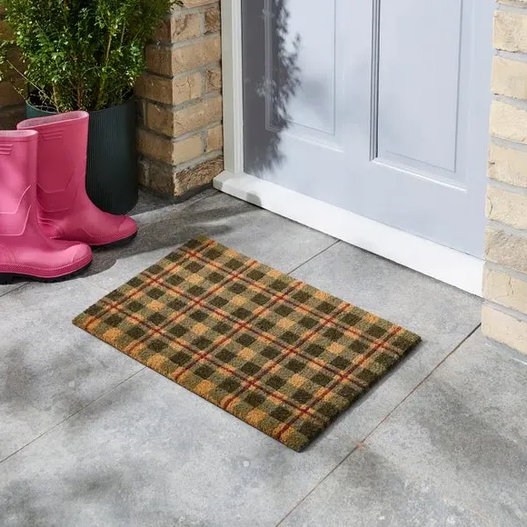 Check Coir Doormat - Multicolor product