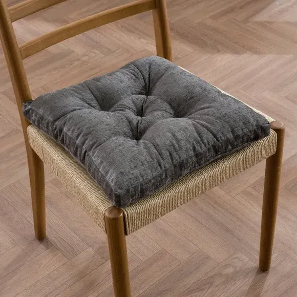 Chenille Square Seat Pad - Charcoal product