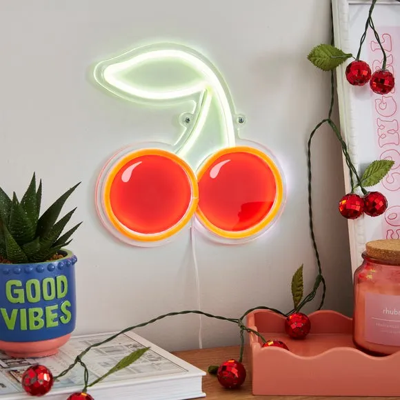 Cherries Neon Sign - Red, Plastic product