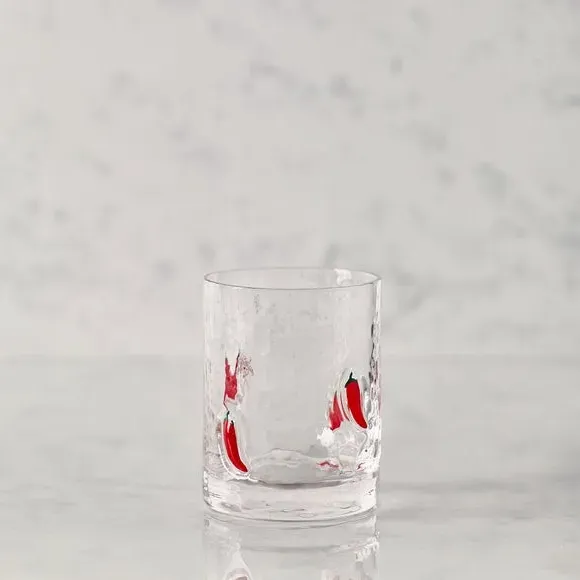 Chilli Pressed Tumbler Glass - Clear, Glass alternate view