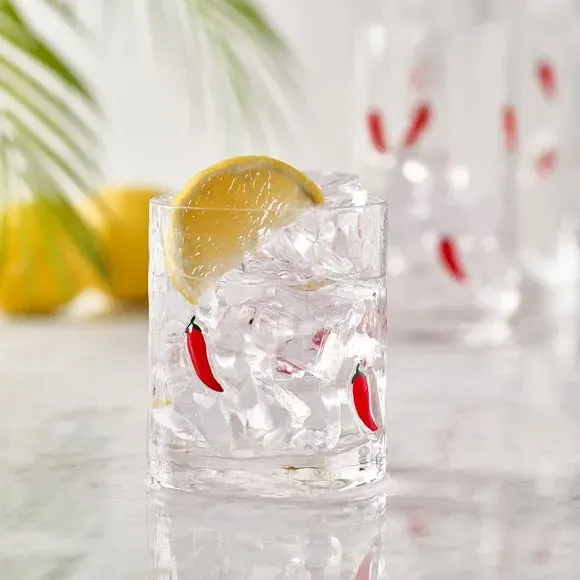 Chilli Pressed Tumbler Glass - Clear, Glass product