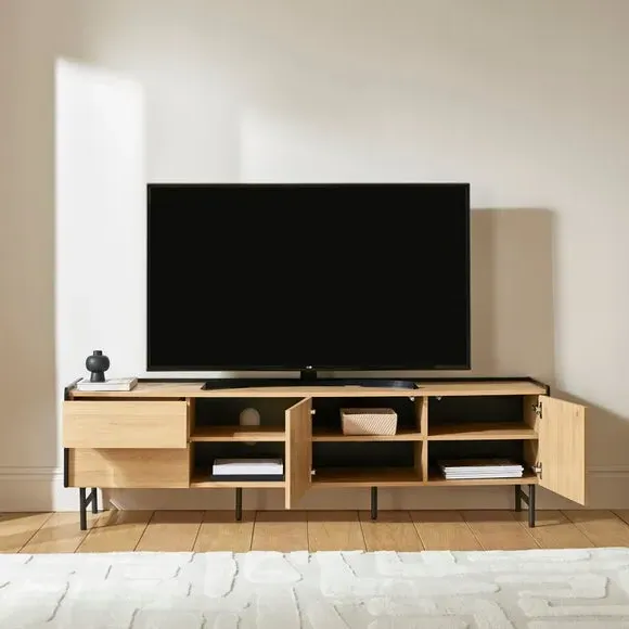 Chilton Extra Wide TV Unit - Light Wood alternate view